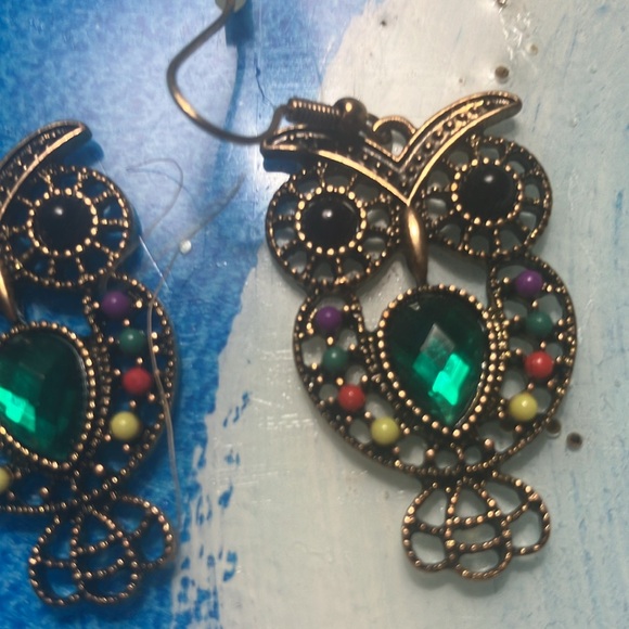 Owl earrings - Picture 2 of 3